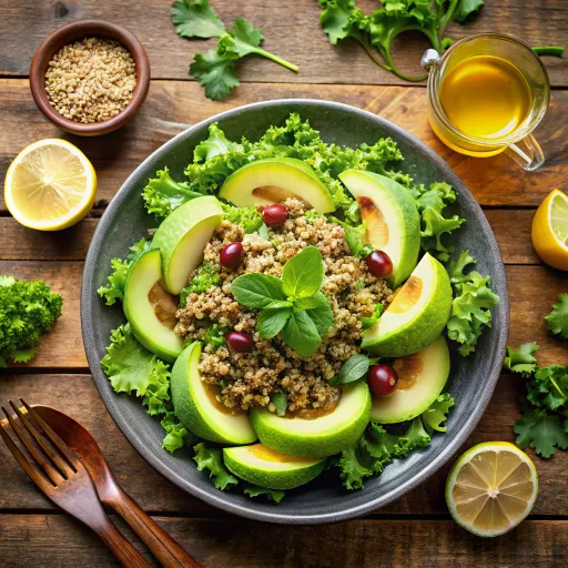 สลัดอะโวคาโดและควินัว